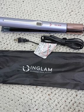 NWOT Inglam Lavender & Rose Gold 1" Infrared Flat Iron Hair Straightener LED